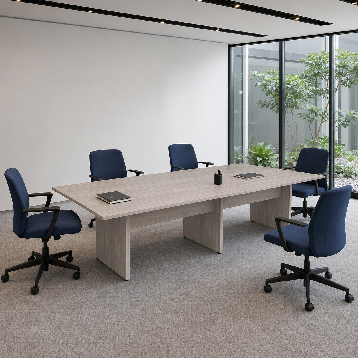 MESA DE REUNIÃO RETANGULAR  BIPARTIDA |  PRIMA CLEAN 25mm