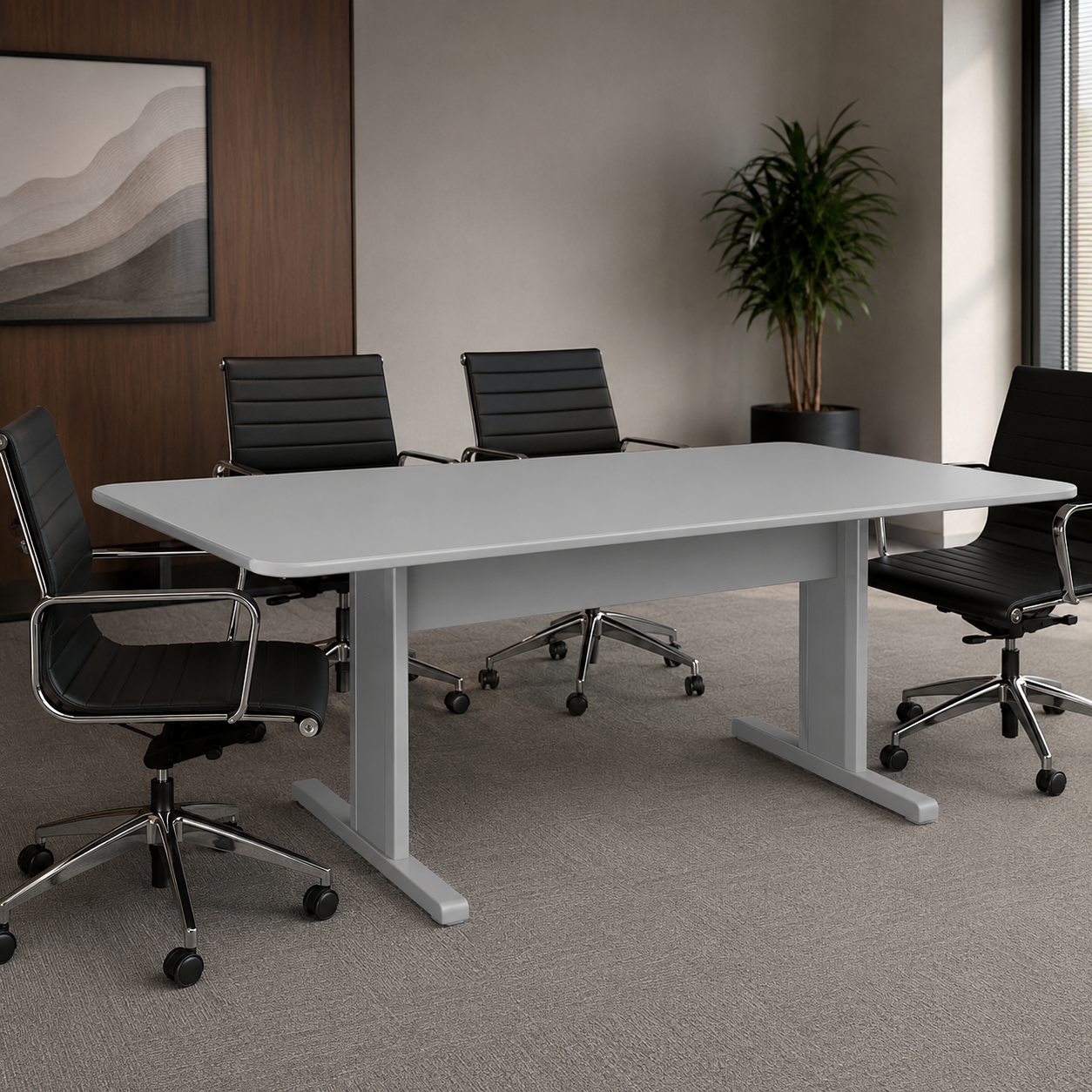 MESA REUNIÃO RETANGULAR | LINHA UNO 15mm
