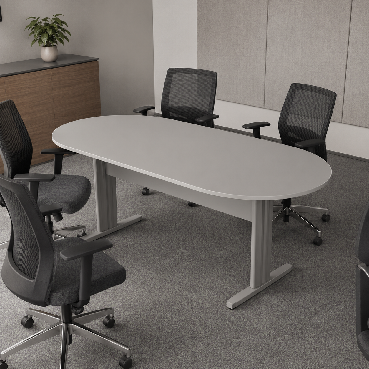 MESA REUNIÃO OVAL | LINHA UNO 15mm