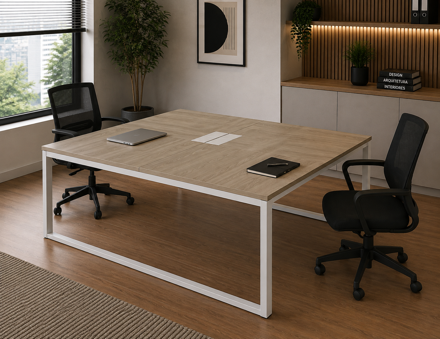 PLATAFORMA DUPLA CENTRAL PÉ QUADRO | PRIMA ARQ 25mm