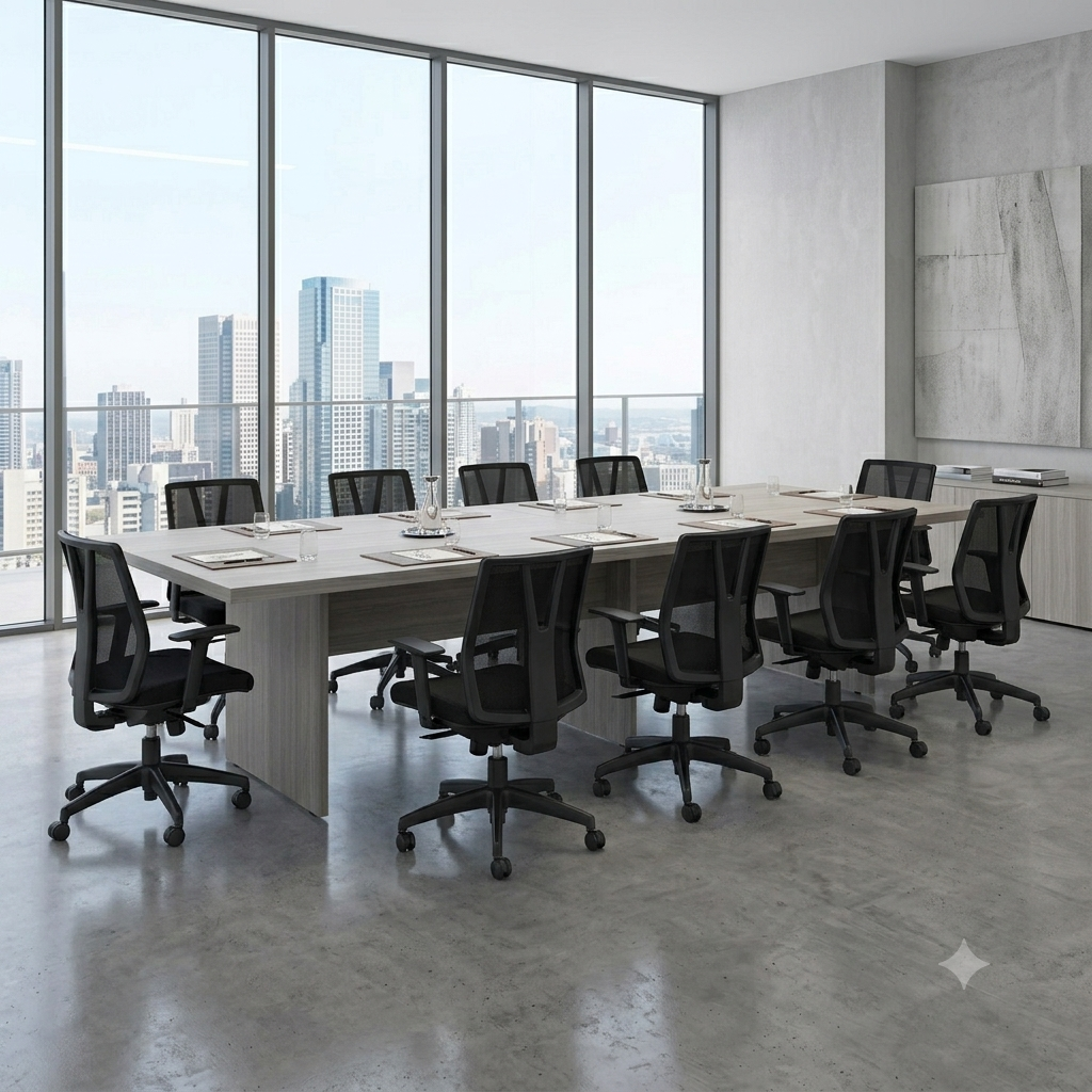 MESA REUNIÃO RETANGULAR BIPARTIDA | PRIMA IMPACT 40 mm