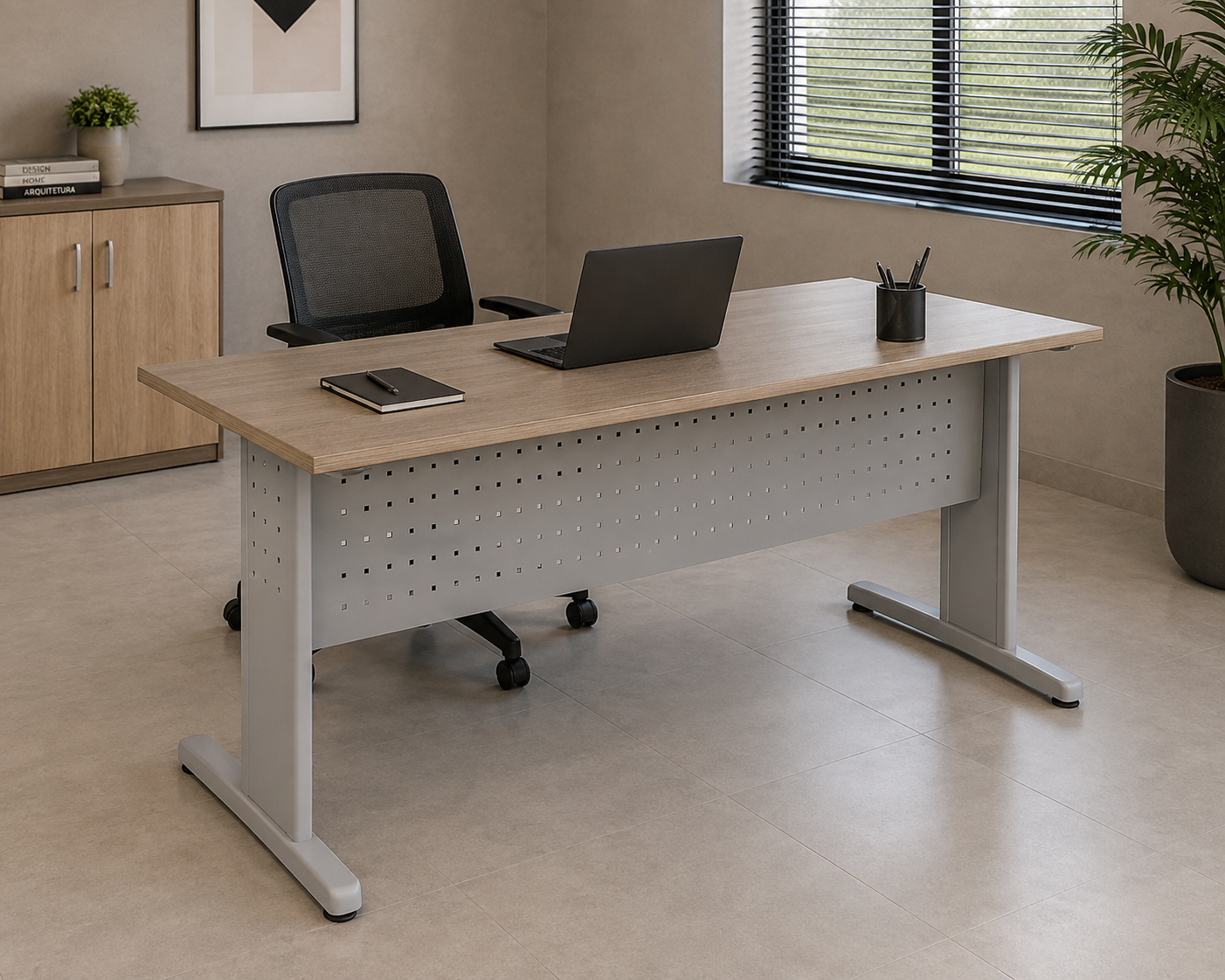 MESA RETA SLIM | LINHA GOLD
