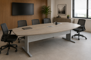 MESA DE REUNIÃO SEMIOVAL | LINHA GOLD