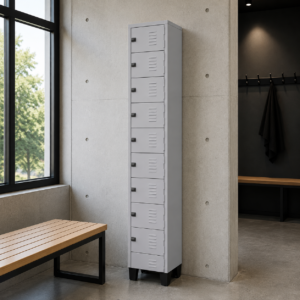ROUPEIRO DE AÇO COM 10 PORTAS E VÃO DE 18 CM