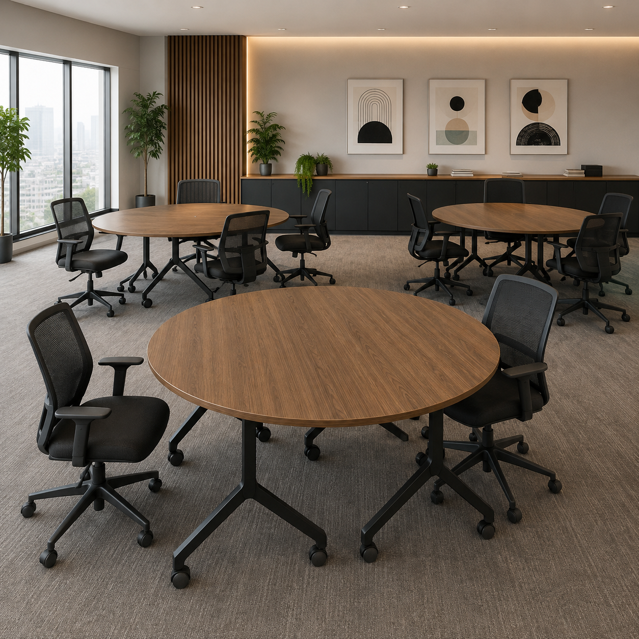 MESA REBATÍVEL SEMI CIRCULAR MODELO  | LINHA BEND