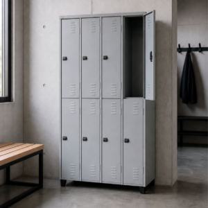 ROUPEIRO DE AÇO COM 08 PORTAS E VÃO DE 92 CM
